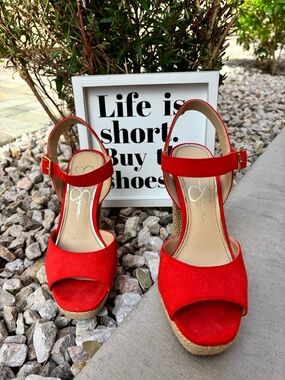 Jessica Simpson Tangerine Platform Block Heels